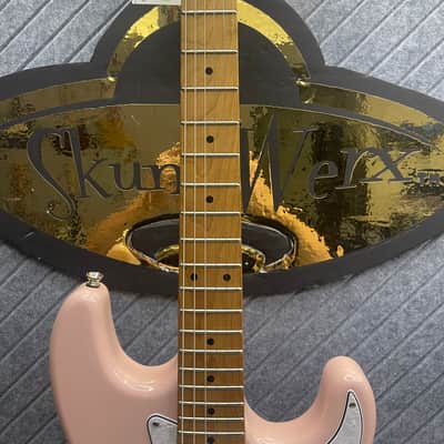 Harley Benton ST-62CC "Stink-182" SkunkWerx Inc. In-USA Fret Dress USA Stock Fast Ship Tom Delonge Blink UFO Dragonfire Shell Pink image 6