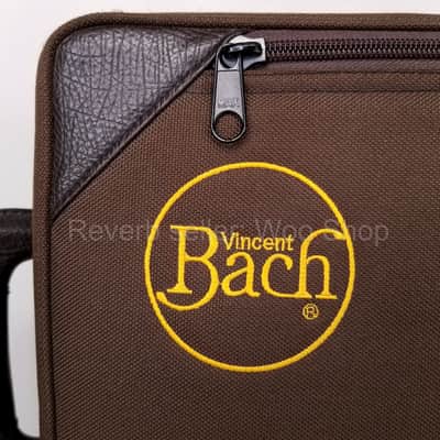 Vincent Bach Stradivarius Trumpet Brown Hard Case 1843 w/ Handles, Zipper Pouch image 2