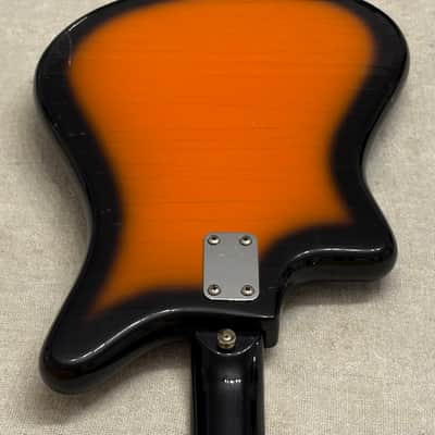 1960’s D’Scala Deluxe Electric Guitar Orange & Black Made in Italy Rare Bizarre + Case image 14