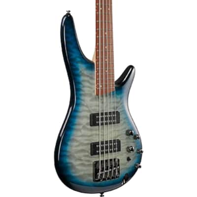 Ibanez SR405EQM-SCB 5-String Bass Quilted Maple Stained Cosmic Blue Starburst Jatoba Fretboard image 5