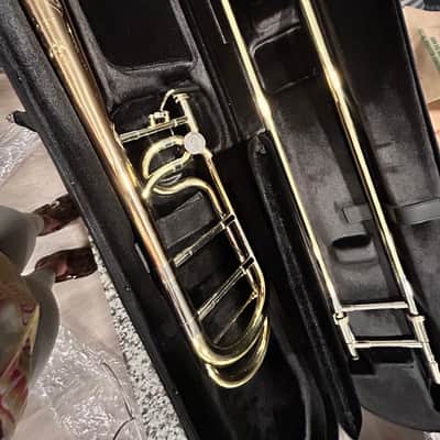 S. E. Shires brand trigger Trombone, TBI47 model. with case and mouthpiece image 2