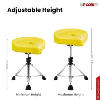 5 Core Drum Throne w 4.5" Padded Stool Adjustable Drummer Chair image 5