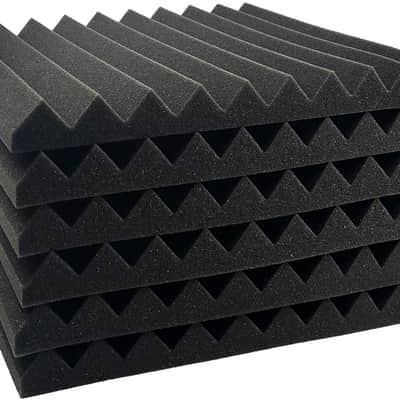 12 Pack Acoustic Foam Panels 1" X 12" X 12" Studio Soundproofing Wedges Foam image 3