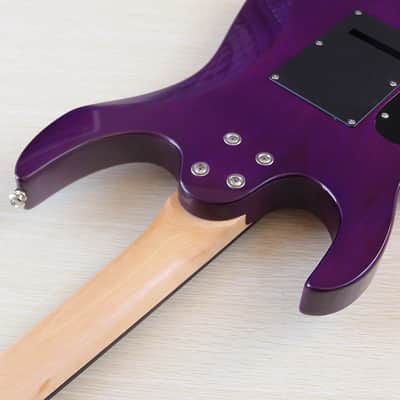 Red Custom HH Electric Guitar, Quilted Maple Top Body, Maple Neck, 24 Frets image 7