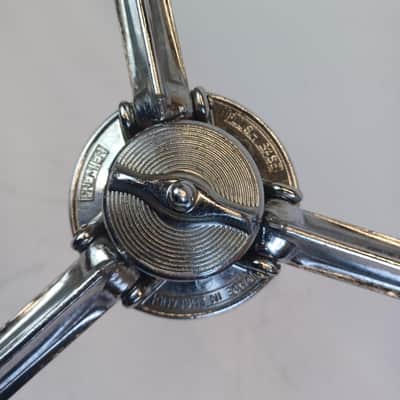 Premier#304 LokFast Flush Base Cymbal Stand Vintage Early60s Chrome Flat England image 8