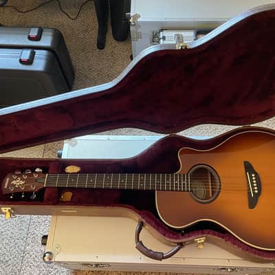2003 Yamaha APX-5A acoustic/electric 6-string guitar in unique Sandburst finish, with OHSC image 2