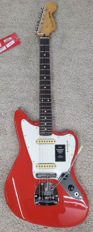 Mint Fender Player II Jaguar Electric guitar, Rosewood Fingerboard, Coral Red - MIM