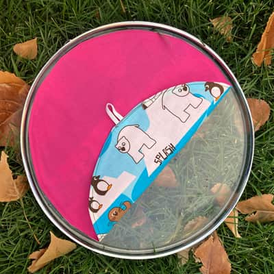 13" Drum Bunny reversible partial mute - cotton cover - dampener - compare to Drum Tortillas, Quesadilla, Big Fat Snare image 2