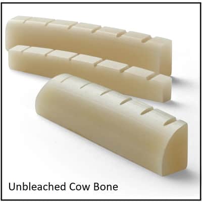 AxeMasters 40mm / 1 9/16" UNBLEACHED BONE Slotted Nut handmade for VINTAGE GIBSON Guitar - replacement upgrade project Bild 3