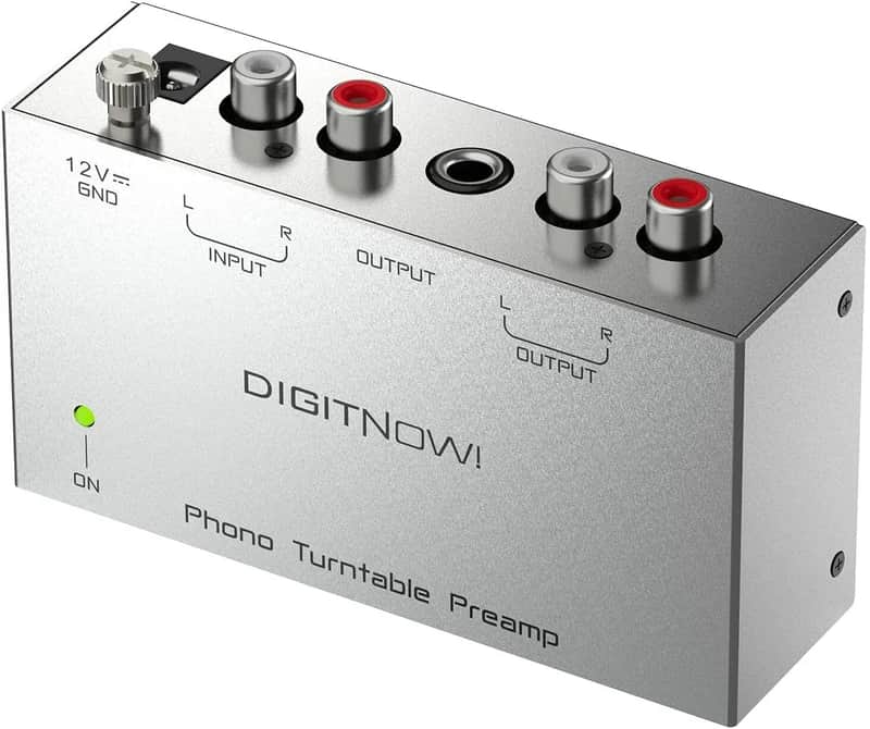 Phono Turntable Preamp – Mini Electronic Audio Stereo Phonograph Preamplifier with RCA/TRS Output, Low Noise Operation image 1
