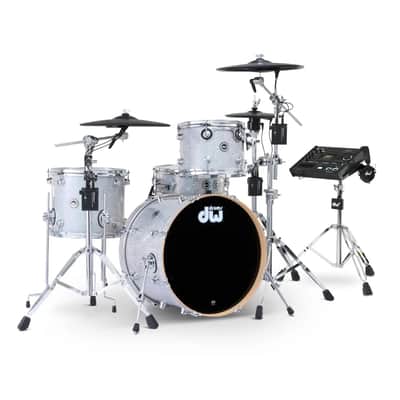 FREE TOM REBATE! - DW DWe 4pc Complete Electronic/Acoustic Drum Set w/Roland Cymbals & V71 Diamond Nebula