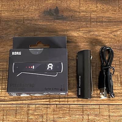 Korg PST1BK Pitchstrap Rechargeable Guitar & Bass Tuner Black image 2