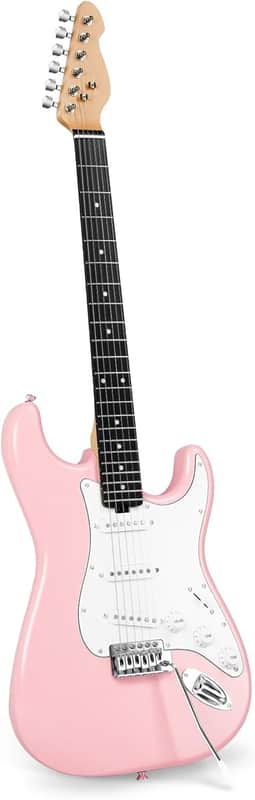 Electric Guitar, 39" Beginner Electric Guitar, Classic SSS Pickup, Tremolo Bridge, Full-Size Lightweight Body, Rounded Fret Ends, Heel Adjustment Truss Rod (Shell Pink) image 1