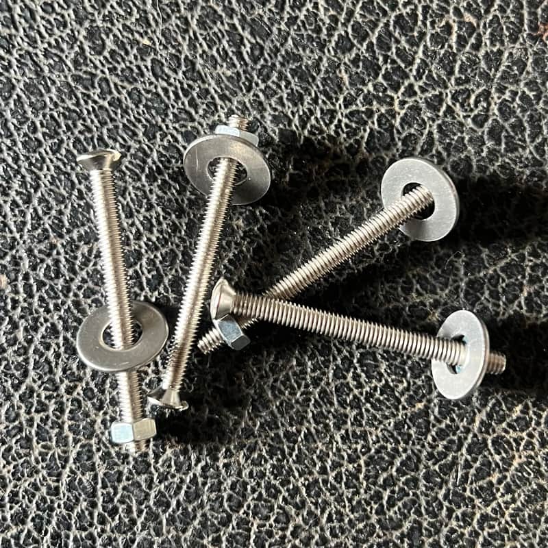 Set of 4x modern Vox AC30 AC50 etc handle Mounting bolts / nuts image 1