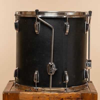 1960s Ludwig 3 ply Floor Tom in Black Panther - 16x16 image 3