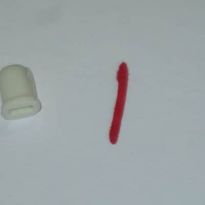 FIVE USED Slider CAPS for GE7 Equalizer or GE7B Bass Equalizer [all caps have visible cracks: 3 caps have hair-line cracks / one cap slightly wider crack(s) / one cap has bigger gap-crack(s)] AS IS & 1 new grommet image 9