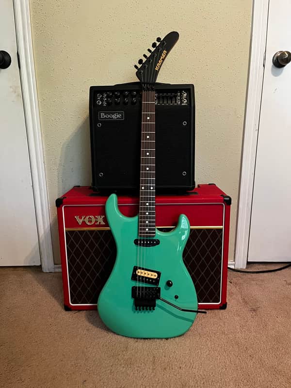 Kramer LK-1BF 1986 Seafoam Green (ESP Made) Killswitch Modified Japan Exclusive Design image 1