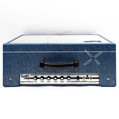 Supro 1675RT Rhythm Master 60/35-Watt 1x15" Tube Combo Amp w/ Cover – Blue Rhino image 9