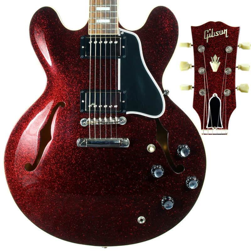 2008 Gibson Custom Shop 1963 ES-335 Red Sparkle -- MATCHING HEADSTOCK, Historic '63 Reissue, Block Inlays image 1