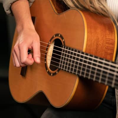 Ortega R122-3/4 Family Series Cedar Top Mahogany Neck 3/4-Size Nylon 6-String Classical Acoustic Guitar w/Gig Bag image 17