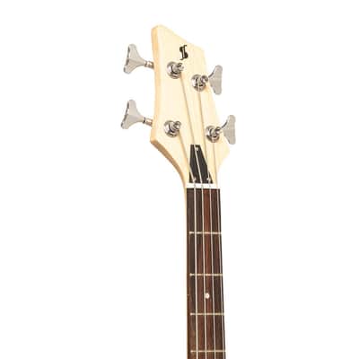 Stagg Fusion Electric Bass Guitar - Natural Ash Body with Open Pore Finish and 24 Frets image 5