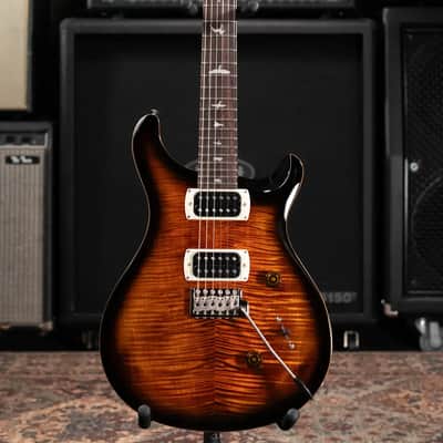 PRS SE Custom 24 Electric Guitar - Black Gold Sunburst with Gig Bag image 3