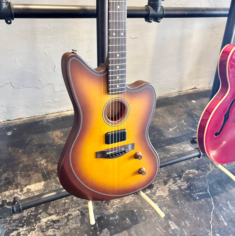 Fender Acoustasonic Standard Jazzmaster - Honey Burst - Sounds Great! image 1