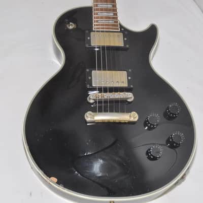 Epiphone Japan Les Paul Custom Black Electric Guitar Ref No 6789 image 2