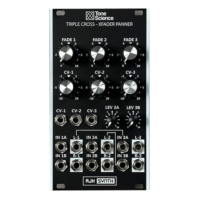 AJH Synth Triple Cross Eurorack VC Crossfader Module (Black) image 1