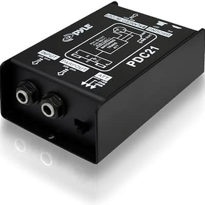 Premium Direct Injection Audio Box - 2.36" x 4.09" Passive DI Unit Hum Eliminator w/ Input Attenuator to Connect Guitar & Bass, 1/4'' Impedance Transformer Connector to Balanced & Unbalanced XLR image 1