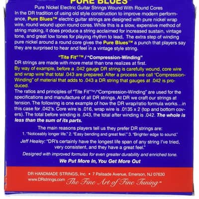 DR PHR-12 Pure Blues Pure Nickel Electric Guitar Strings 12-52 image 2
