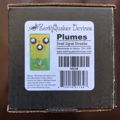 EarthQuaker Devices Plumes Small Signal Shredder Overdrive 2019 - Present - Green / Yellow Print image 4