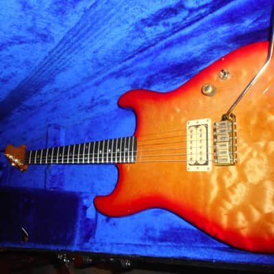 Schecter Van Nuys Hot Rod Custom Strat Super Rare! Curly Maple  1 Humbucker Cherry Sunburst image 19