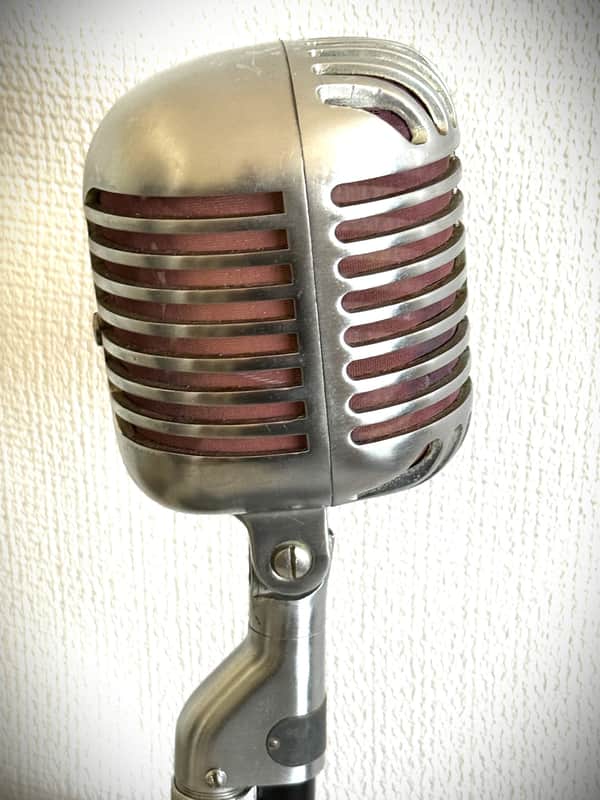 Vintage 1940s Shure 55 'Fatboy' Dynamic Microphone, works w/stand
