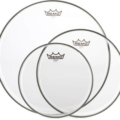 Remo Emperor Clear 3-piece Tom Pack - 10/12/16 inch image 1