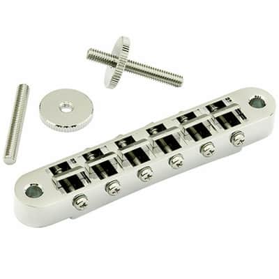 NEW Gotoh GE103B Nashville Tune-o-matic Bridge with Standard Posts - NICKEL image 1
