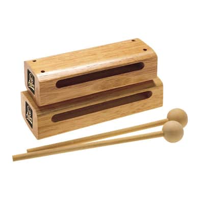 Latin Percussion LPA211 Aspire Large Wood Block with Striker - Natural image 1