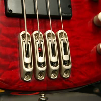 Ibanez BTB400QM - 2003 - Transparent Red - Made in Korea image 13