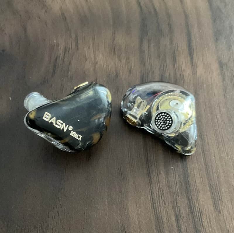 BASN MMCX Triple Driver In-Ear Monitors - Golden Obsidian image 1