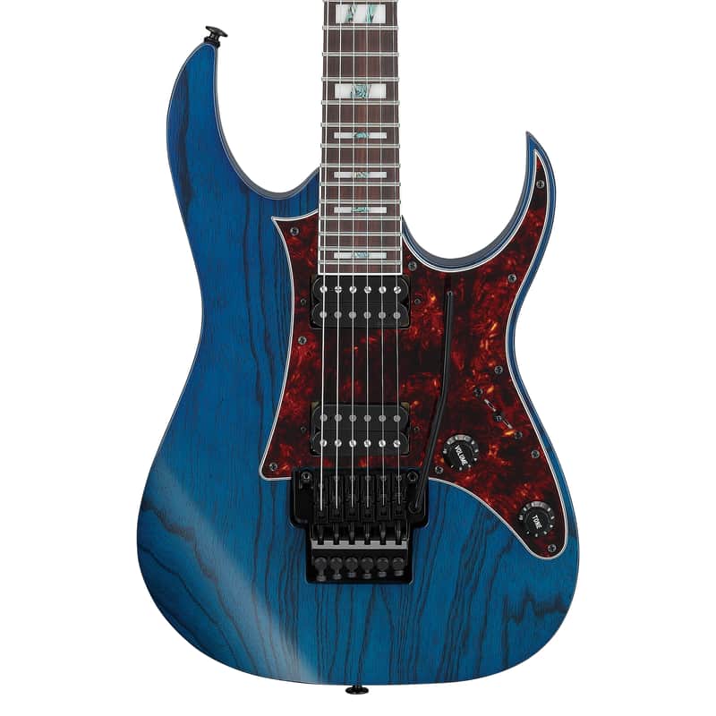 Used Ibanez RG653DX RG Prestige Electric Guitar - Transparent Deep Blue Flat image 1