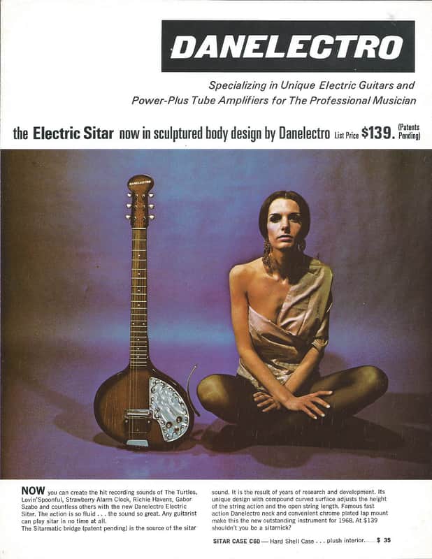 Vintage 1968 Danelectro Coral Electric Sitar Catalog Brochure image 1