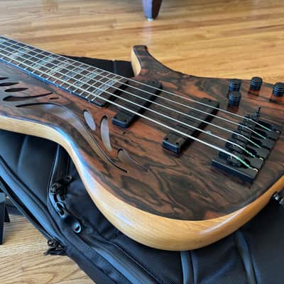 Ken Lawrence Chamberbrase II 5 string electric bass guitar LED's image 18