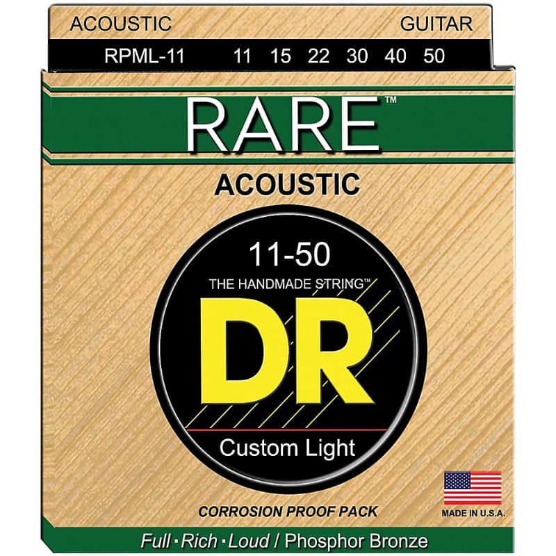 DR Strings RPML‑11 Rare Phosphor Bronze Acoustic Guitar Strings image 1