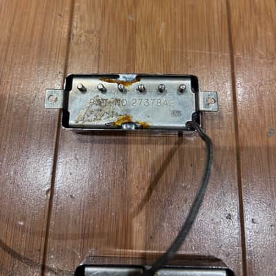 Gibson Les Paul Deluxe Mini Humbucker Pickups(PAIR) Chrome 1979 - Chrome image 3