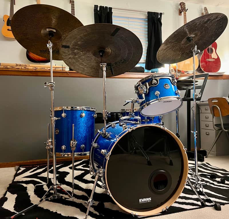 DW Performance Series Drum Set - Blue Sparkle image 1