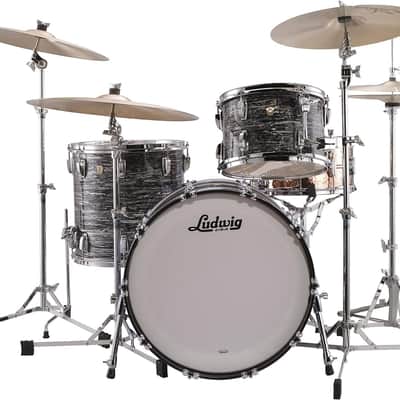 Ludwig Classic Maple Fab 22 Shell Pack - Vintage Black Oyster (L84233AX1QWC) image 1