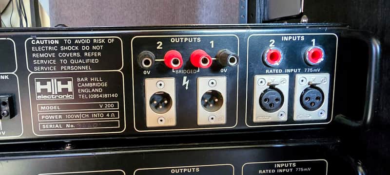 HH V200 Mosfet Stereo Power Amp 1980s Van Halen | Reverb