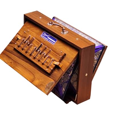 SHRUTI BOX~TEAK WOOD~ SIZE (15" X 10" X 3")~13 NOTES~440 Hz~CHANT~MANTRA~SHRUTI~WITH BAG image 6