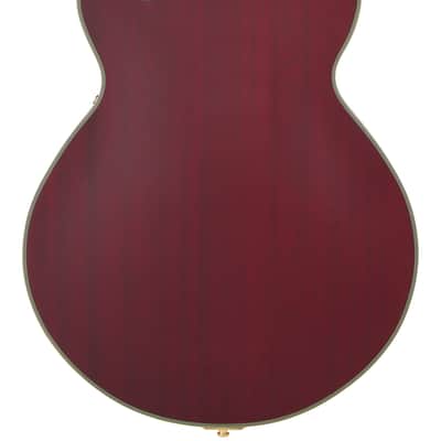 D'Angelico Deluxe SS Baritone Satin Trans Wine w/Case image 2