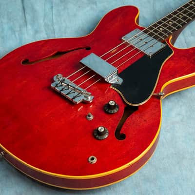 USED Gibson EB-2 Trans Cherry 1969 Semi-Hollow Electric Bass w/OHSC image 3